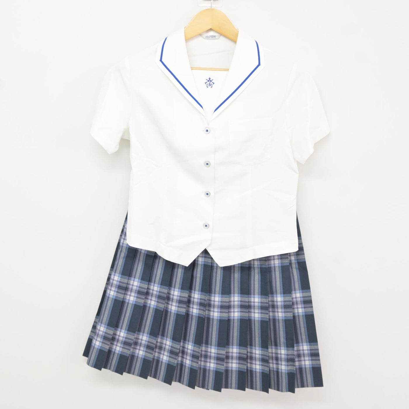 【中古】千葉県 昭和学院中学校・高等学校 女子制服 2点 (シャツ・スカート) sf115843