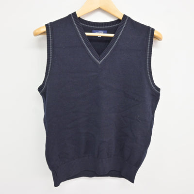 【中古】千葉県 昭和学院中学校・高等学校 女子制服 2点 (ニットベスト・シャツ) sf115844