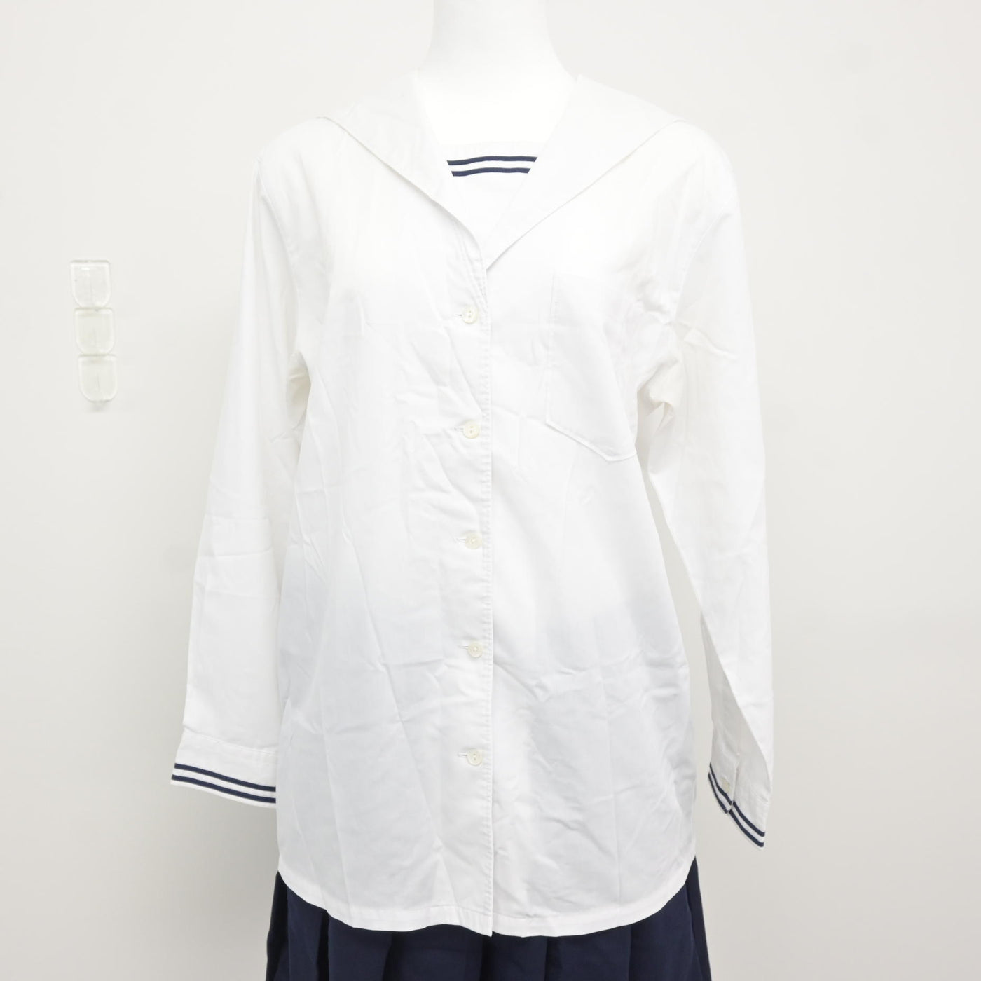 【中古】岡山県 就実高等学校 女子制服 4点 (ベスト・ニット・ブラウス・スカート) sf115856