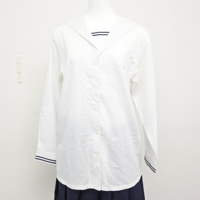 【中古】岡山県 就実高等学校 女子制服 4点 (ベスト・ニット・ブラウス・スカート) sf115856