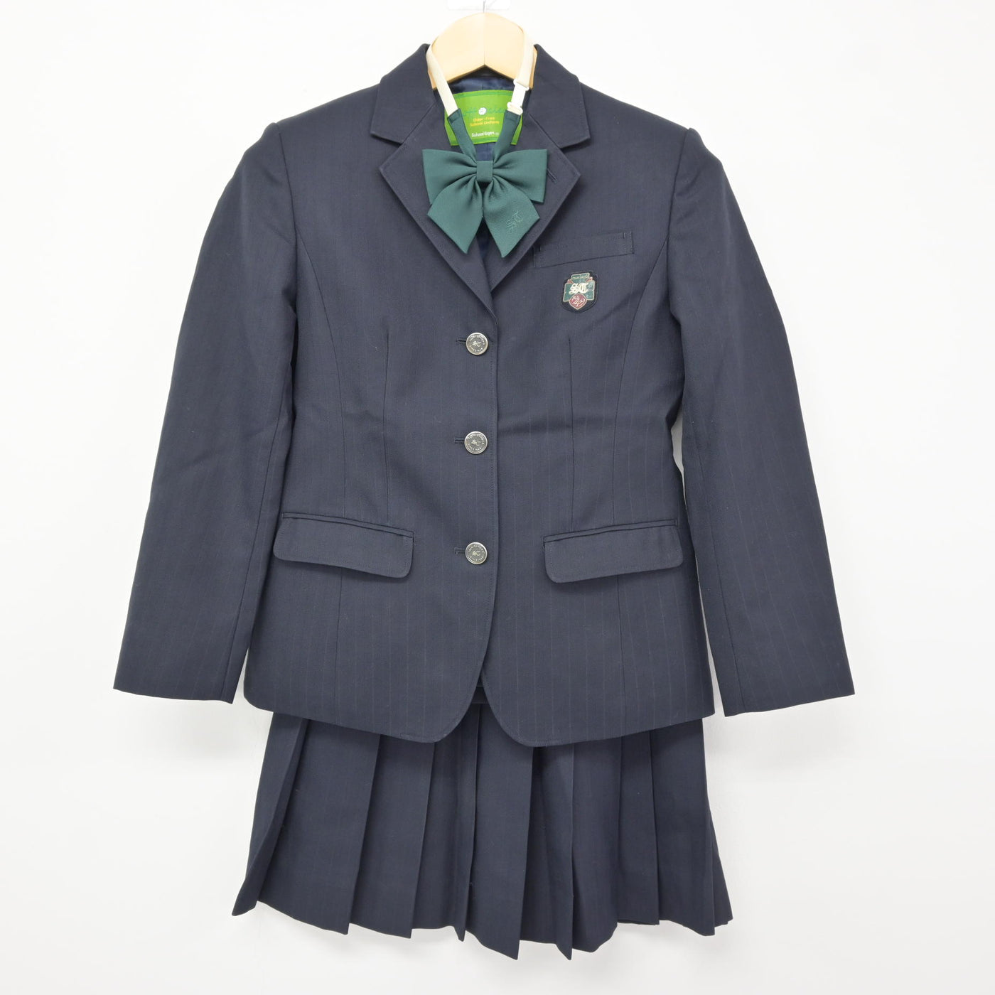 中古】北海道 札幌月寒高等学校 女子制服 4点 (ブレザー・ニット 