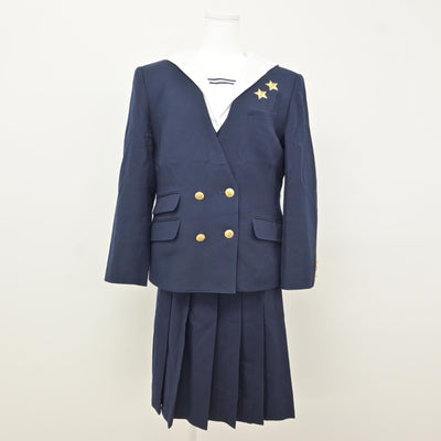 【中古】岡山県 就実高等学校 女子制服 4点 (ブレザー・ベスト・ブラウス・スカート) sf115880
