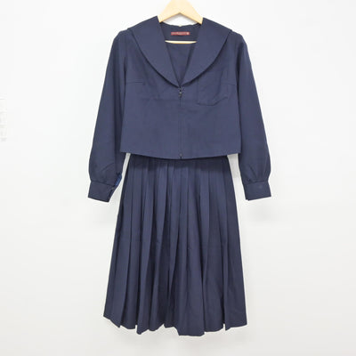 【中古】愛知県 新川中学校 女子制服 3点 (セーラー服・スカート・スカート) sf115886
