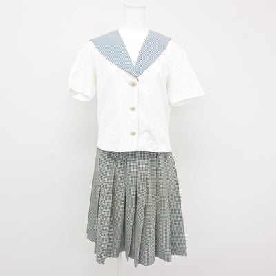 【中古】岡山県 就実高等学校 女子制服 2点 (セーラー服・スカート) sf115892