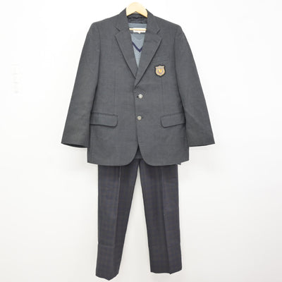 【中古】京都府 東稜高等学校 男子制服 3点 (ブレザー・ニット・ズボン) sf115900