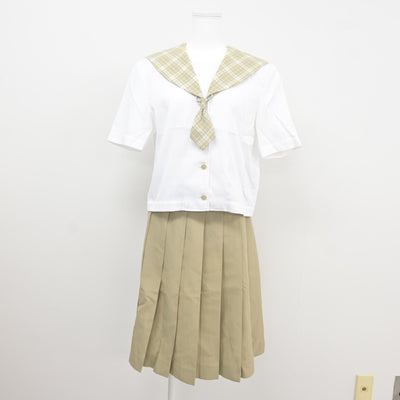 【中古】埼玉県 越谷南高等学校 女子制服 4点 (セーラー服・スカート) sf115924