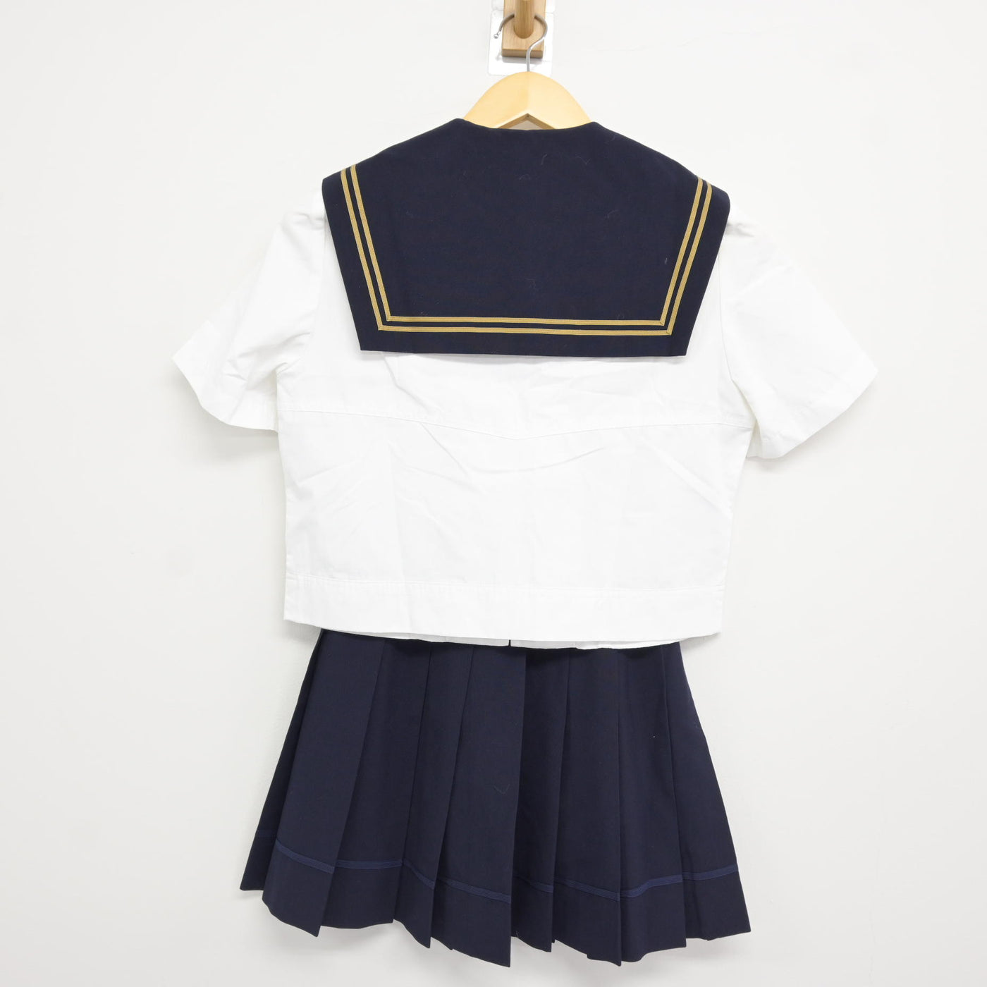 中古】千葉県 鎌ヶ谷西高等学校 女子制服 2点 (セーラー服・スカート