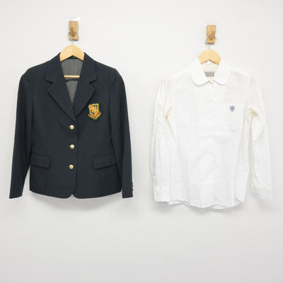 【中古】福岡県 西南学院高等学校 女子制服 5点 (ブレザー・シャツ・スカート) sf115934