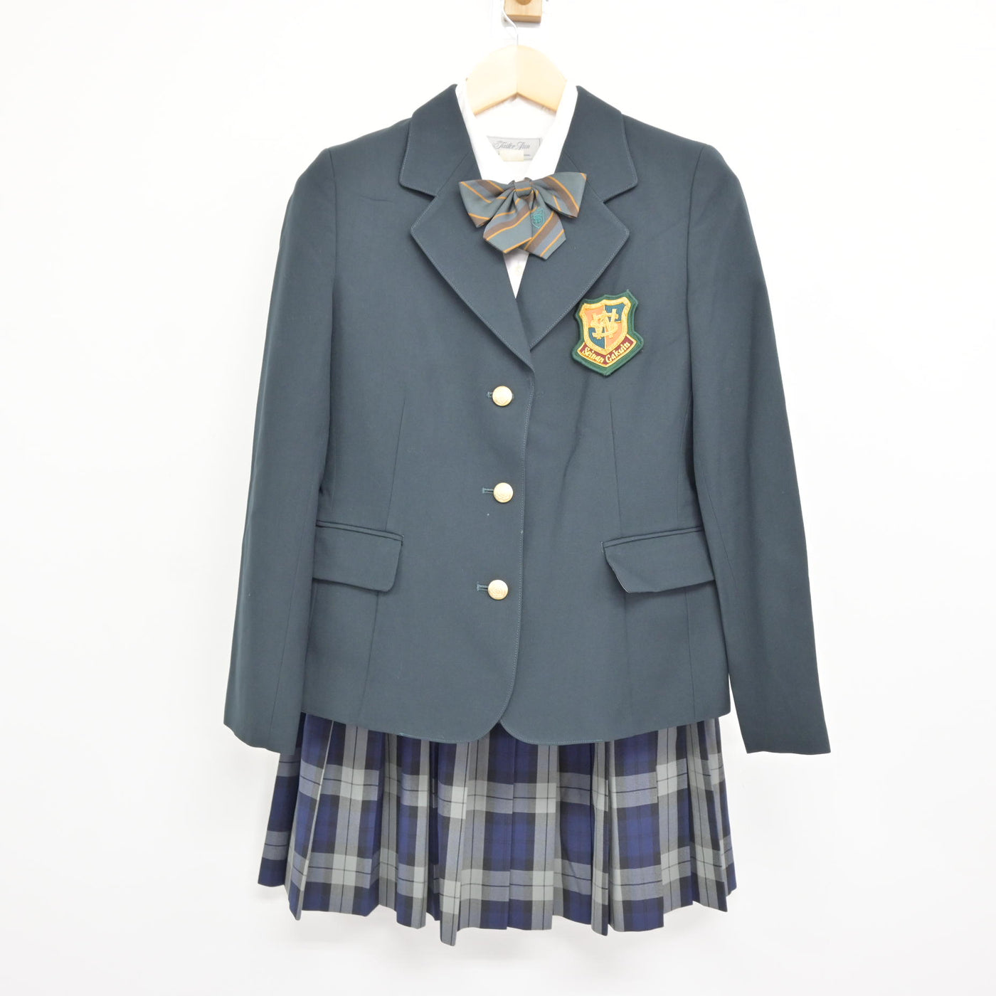 【中古】福岡県 西南学院高等学校 女子制服 5点 (ブレザー・シャツ・スカート) sf115935