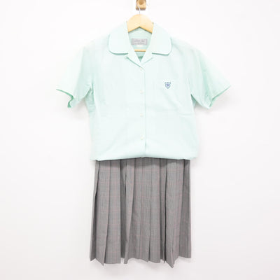 【中古】福岡県 西南学院高等学校 女子制服 2点 (シャツ・スカート) sf115936