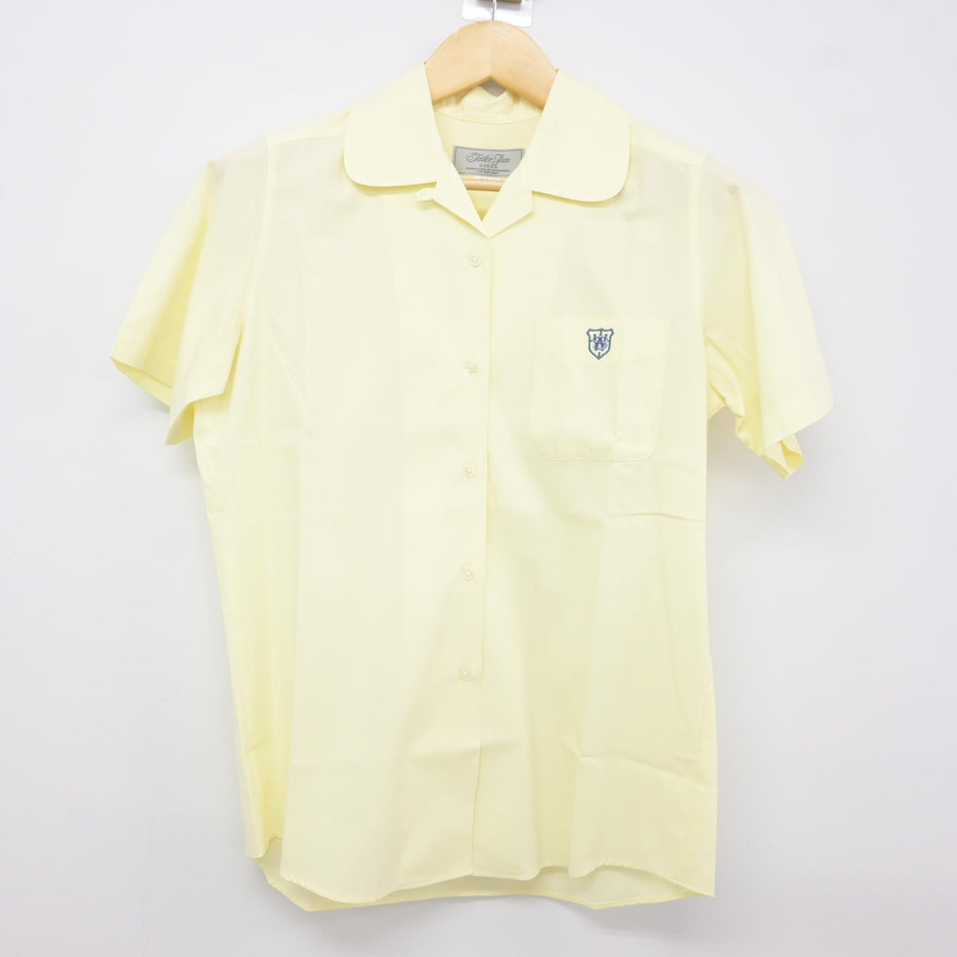 中古】福岡県 西南学院高等学校 女子制服 2点 (ニットベスト・シャツ