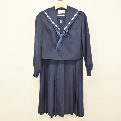 【中古】福岡県 平尾中学校 女子制服 3点 (セーラー服・ジャンパースカート) sf115961