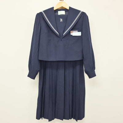 【中古】福岡県 平尾中学校 女子制服 2点 (セーラー服・ジャンパースカート) sf115963