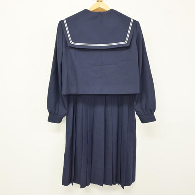 【中古】福岡県 平尾中学校 女子制服 2点 (セーラー服・ジャンパースカート) sf115963