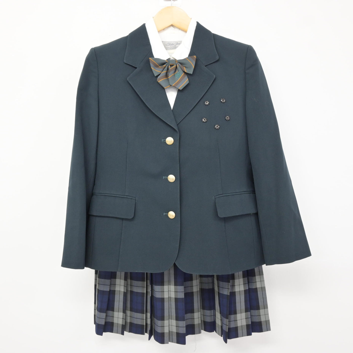 【中古】福岡県 西南学院高等学校 女子制服 4点 (ブレザー・シャツ・スカート) sf115972