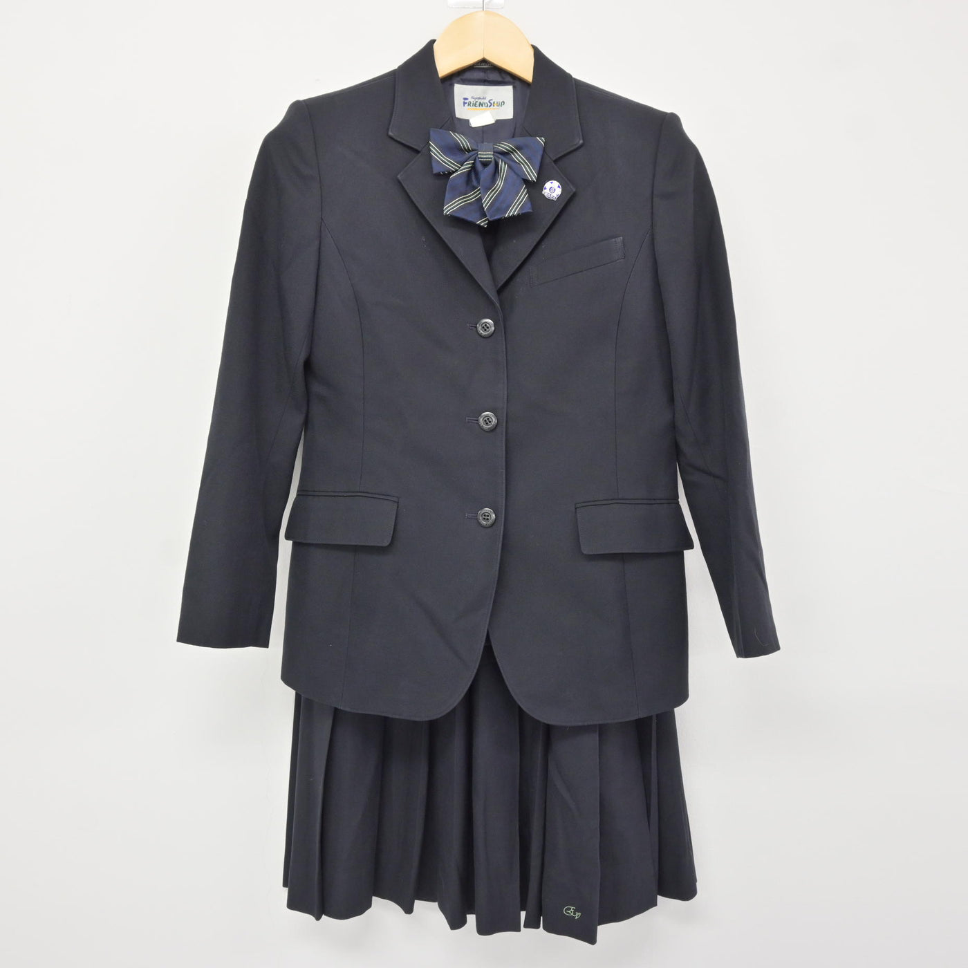 【中古】東京都 荏原第五中学校 女子制服 4点 (ブレザー・スカート) sf115999