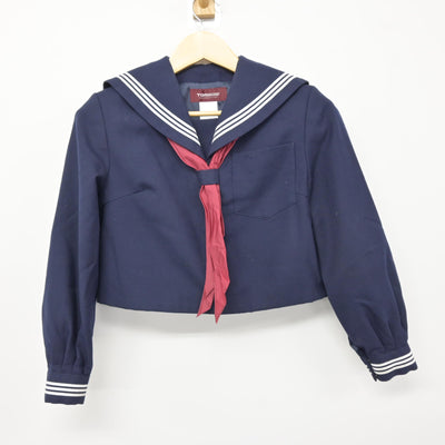 【中古】茨城県 勝田第三中学校 女子制服 3点 (セーラー服・ジャンパースカート) sf116039