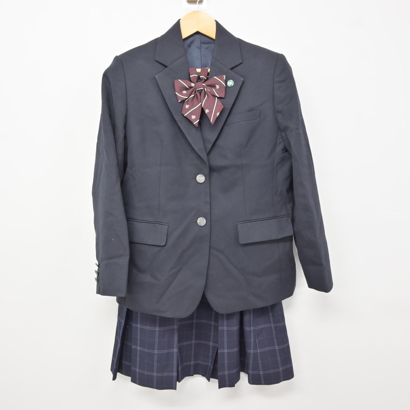 【中古】神奈川県 相模原城山高等学校 女子制服 4点 (ブレザー・スカート) sf116040