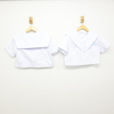 【中古】福岡県 粕屋東中学校 女子制服 4点 (セーラー服・スカート) sf116049