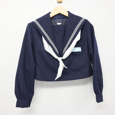 【中古】福岡県 粕屋東中学校 女子制服 3点 (セーラー服・ジャンパースカート) sf116050