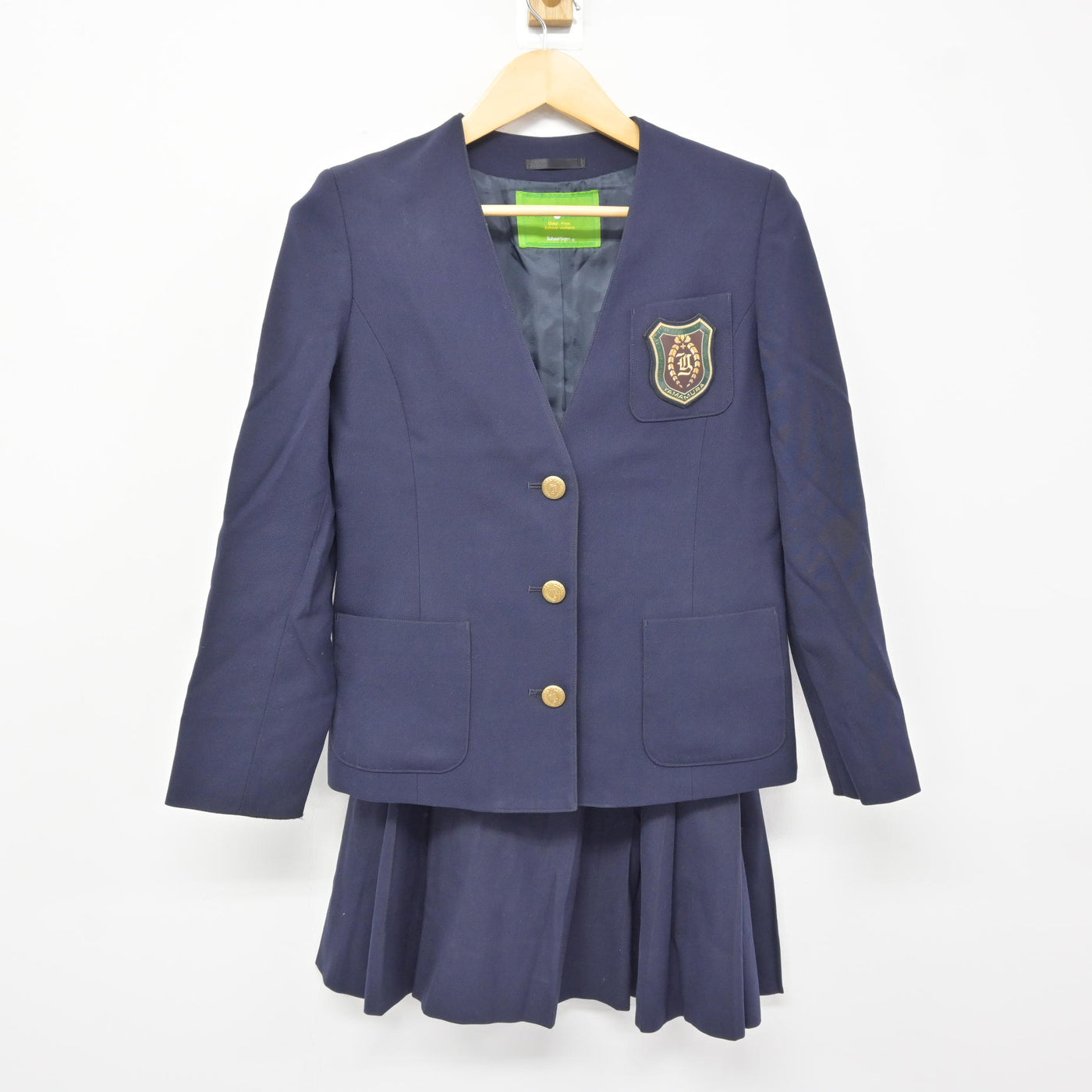 【中古】埼玉県 山村学園高等学校 女子制服 2点 (ブレザー・スカート) sf116051