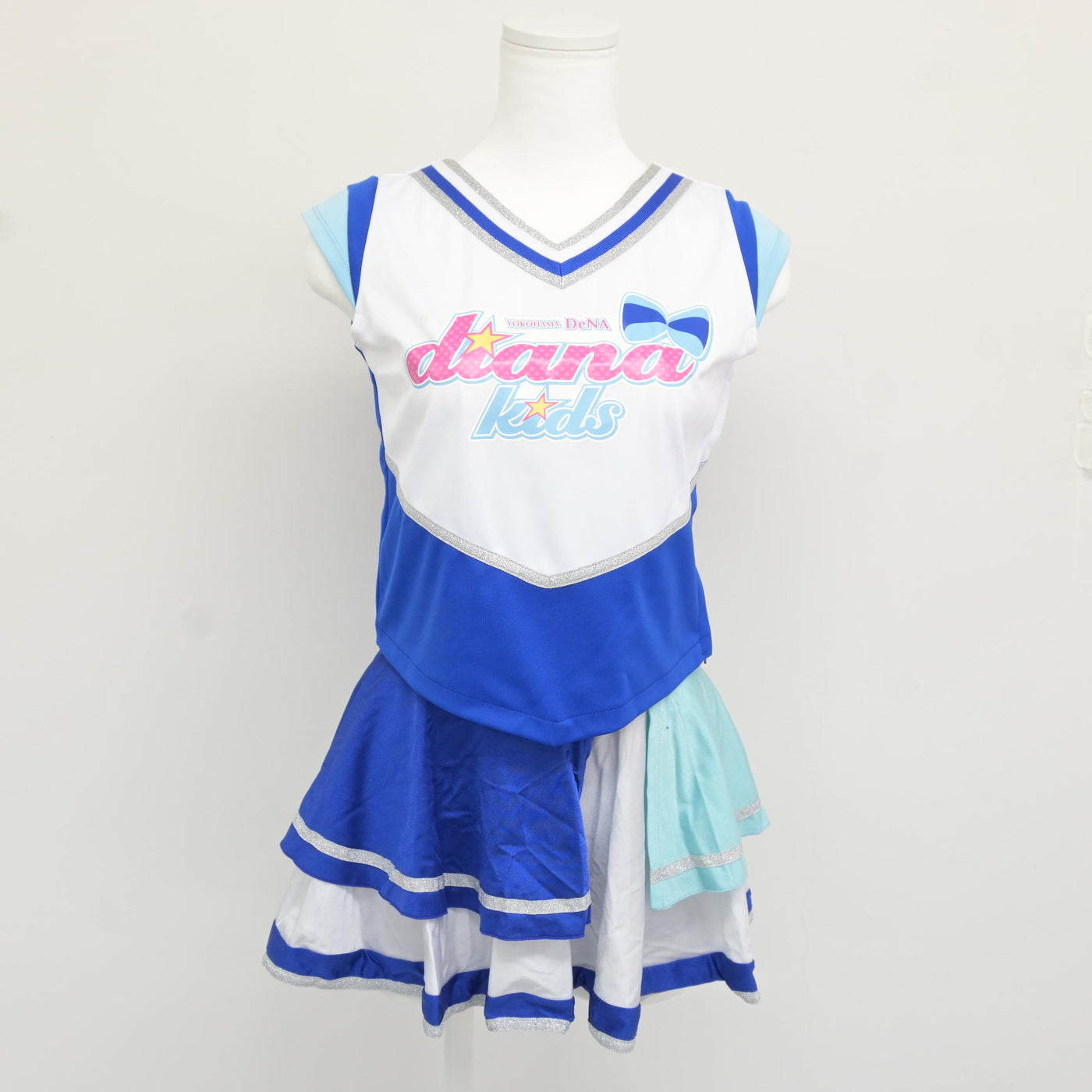 【中古】 横浜DeNAベイスターズチアスクールユニフォーム 女子制服 2点 (チアユニフォーム 上・チアユニフォーム 下) sf116106