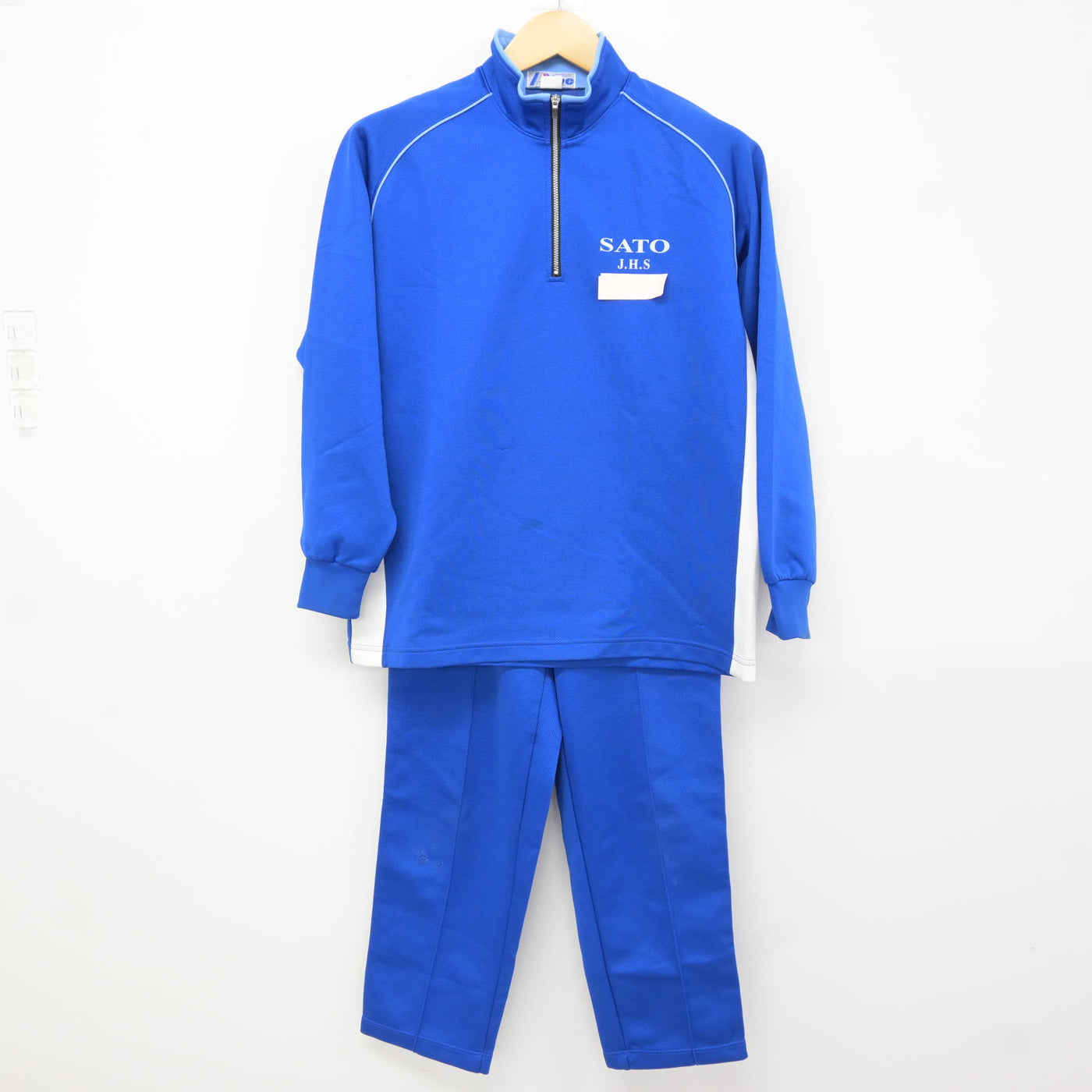 中古】埼玉県 里中学校 男子制服 2点 (ジャージ 上・ジャージ 下