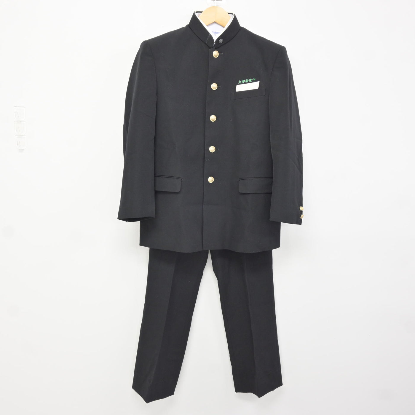 中古】福岡県 太宰府東中学校/旧制服 男子制服 4点 (学ラン・シャツ