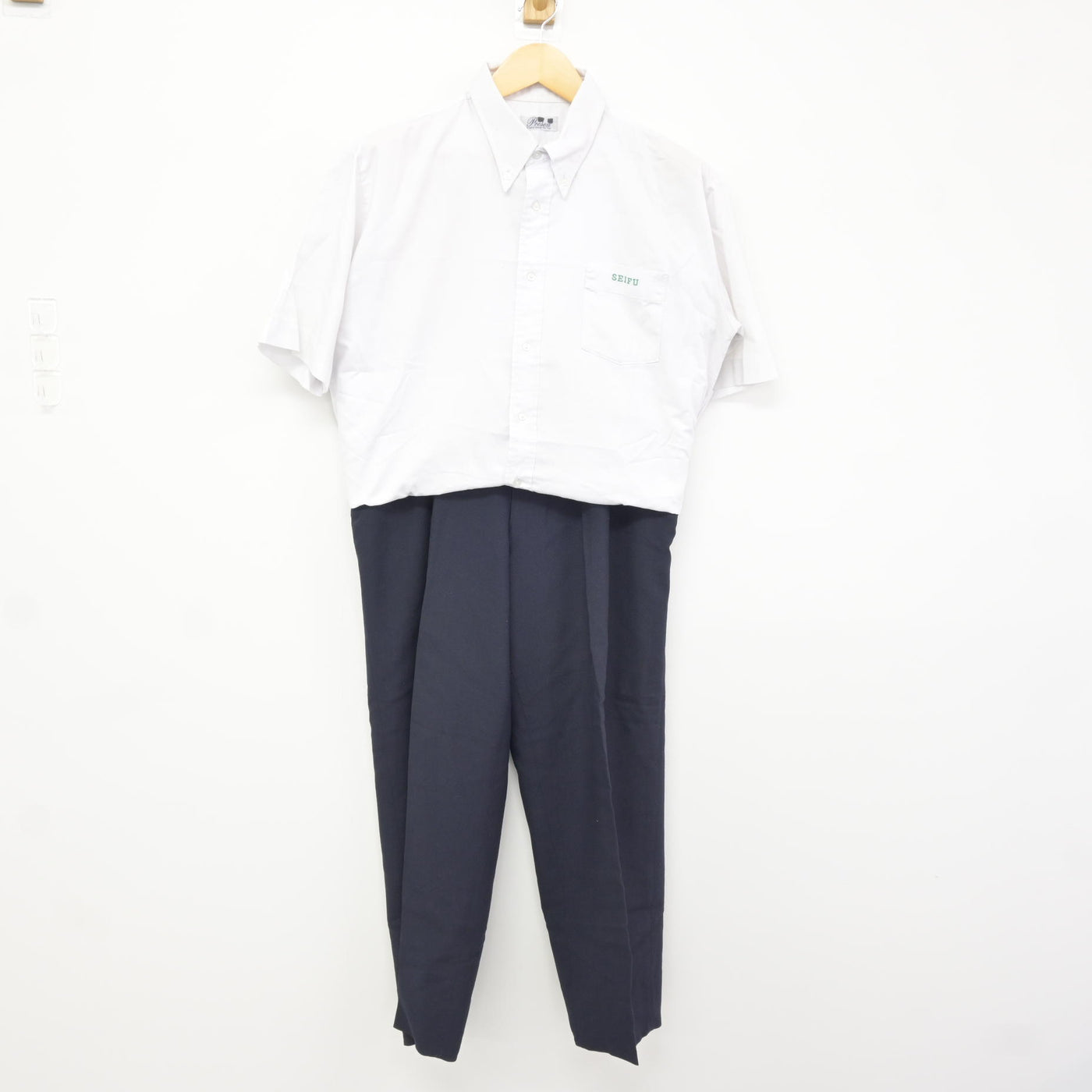 中古】大阪府 清風高等学校 男子制服 2点 (シャツ・ズボン) sf116583 