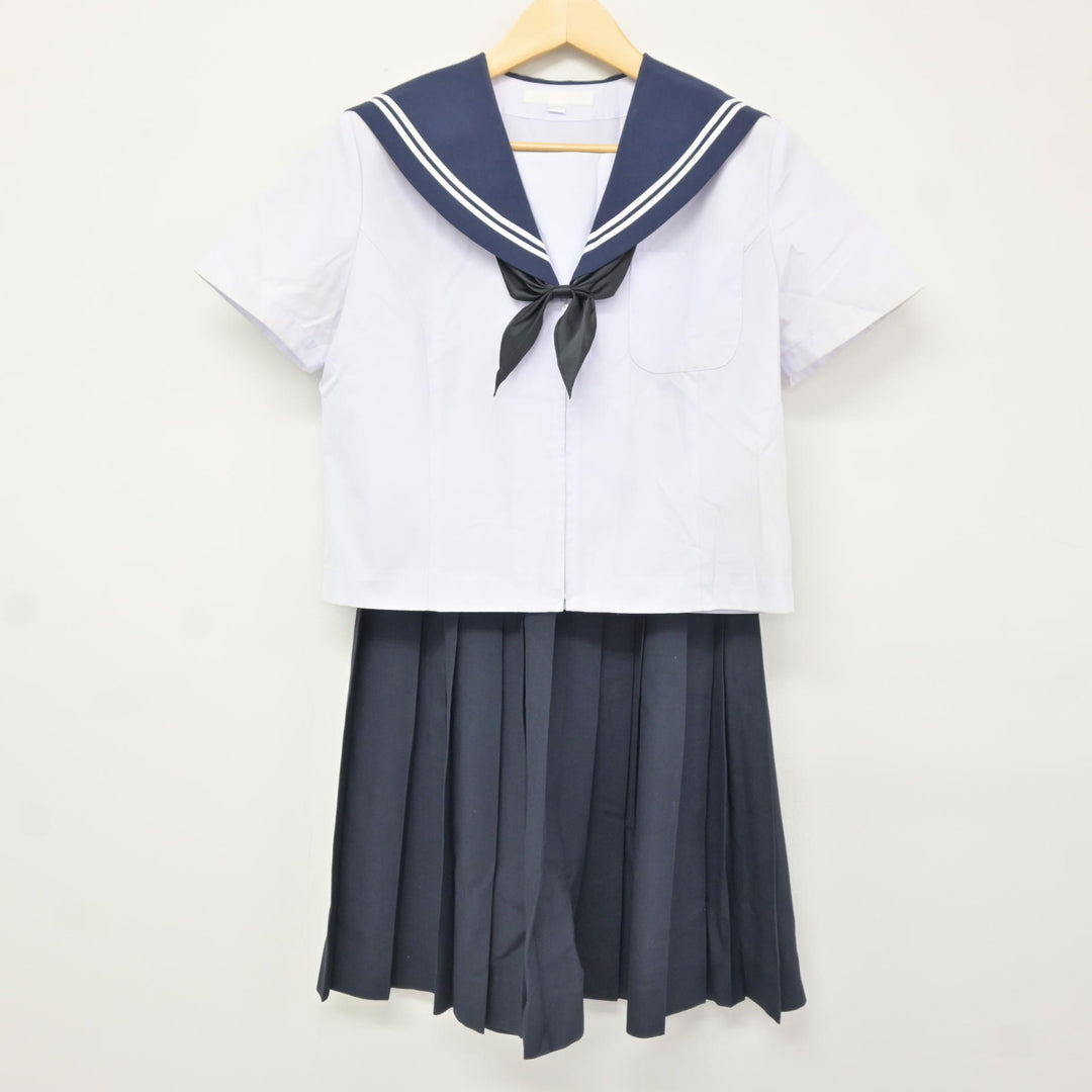 中古】岐阜県 可児市立中部中学校 女子制服 3点 (セーラー服・スカート 