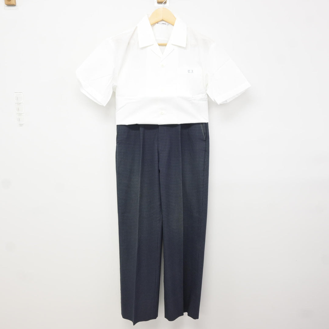 中古】岐阜県 東濃実業高等学校 男子制服 2点 (シャツ・ズボン