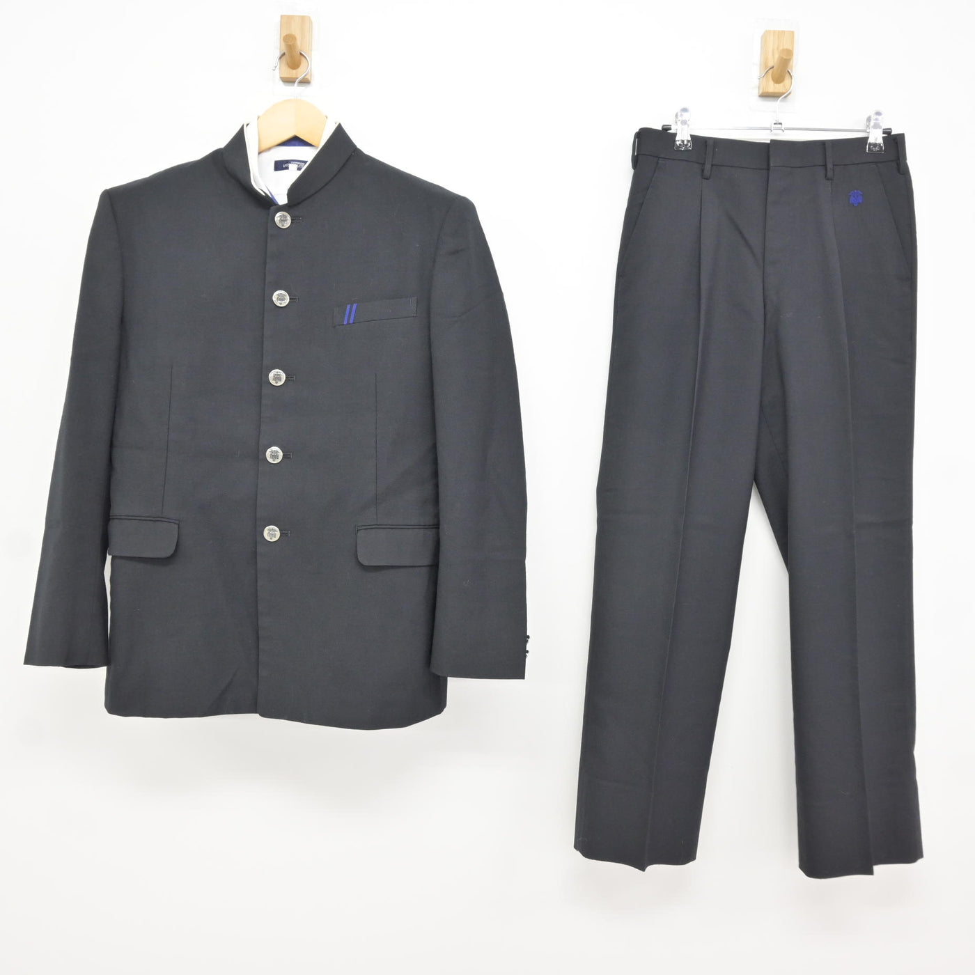 中古】岐阜県 大垣商業高等学校 男子制服 3点 (学ラン・シャツ・ズボン 