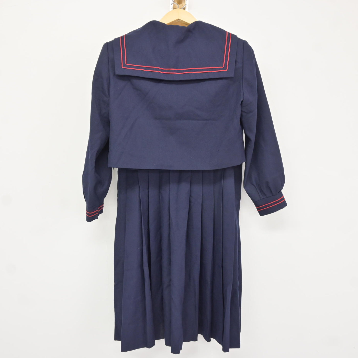 中古】熊本県 植木北中学校 女子制服 3点 (セーラー服・ジャンパー