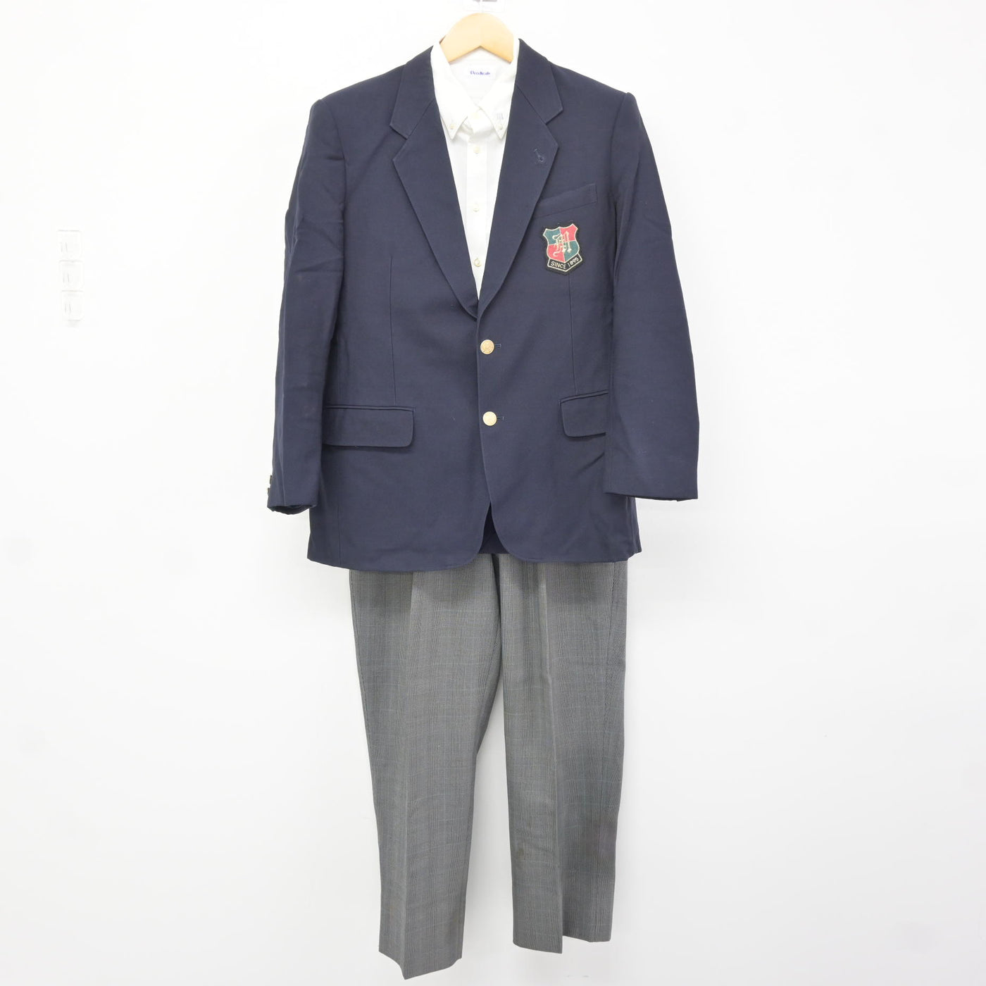 中古】茨城県 水戸農業高等学校 男子制服 4点 (ブレザー・シャツ