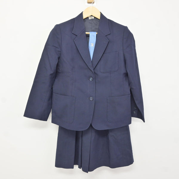 中古】富山県 呉羽高等学校 女子制服 4点 (ブレザー・ニット・スカート