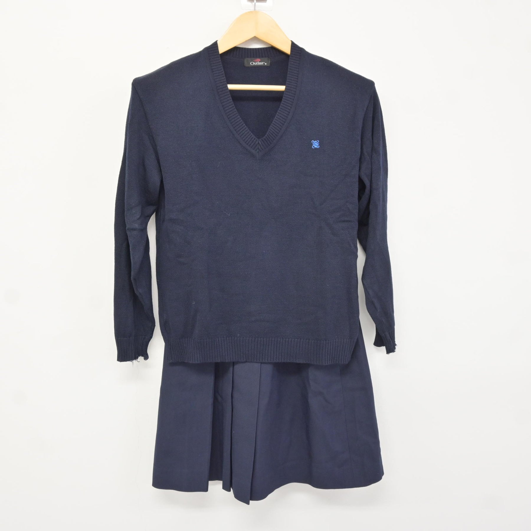 中古】富山県 呉羽高等学校 女子制服 4点 (ブレザー・ニット・スカート