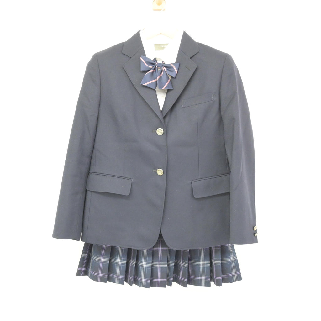 中古】 飛鳥未来高等学校 女子制服 4点 (ブレザー・シャツ・スカート