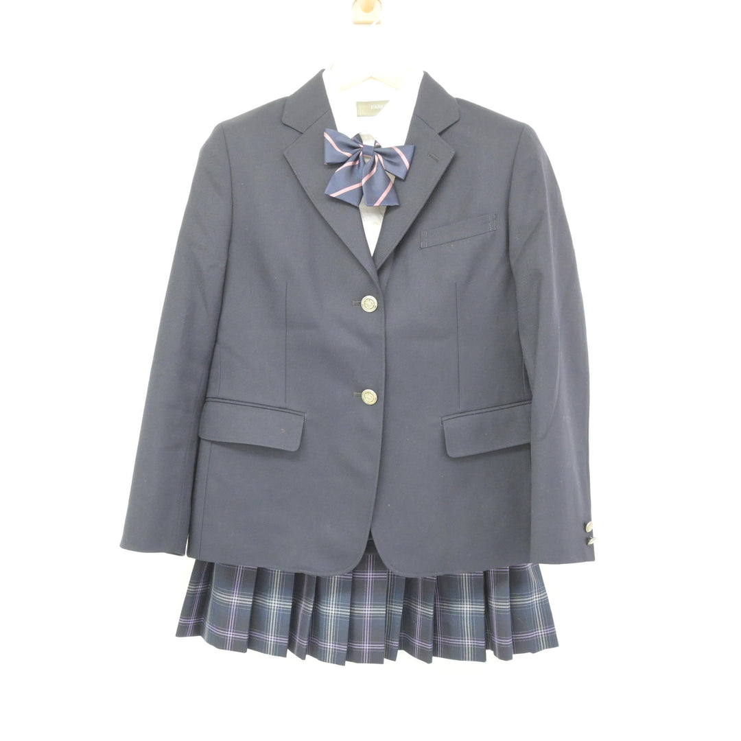 中古】 飛鳥未来高等学校 女子制服 4点 (ブレザー・シャツ・スカート