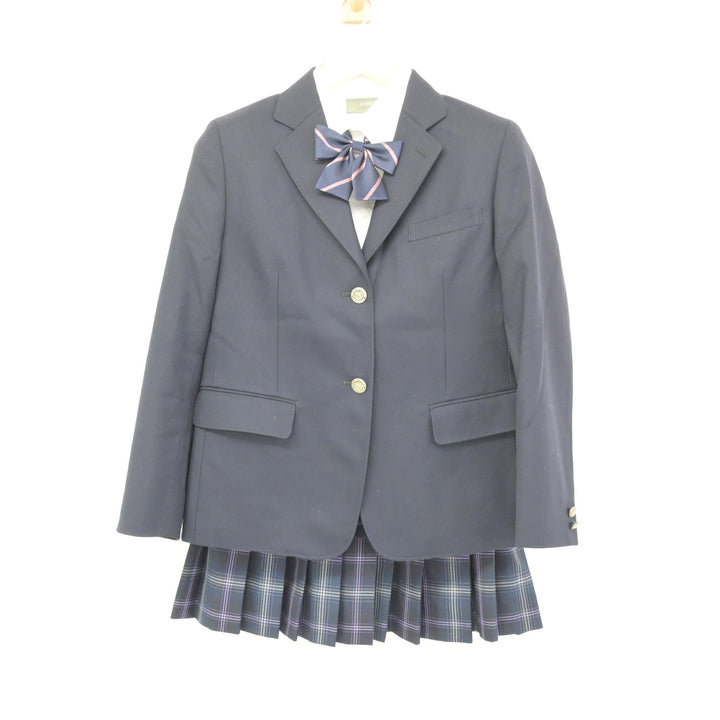 中古】 飛鳥未来高等学校 女子制服 4点 (ブレザー・シャツ・スカート