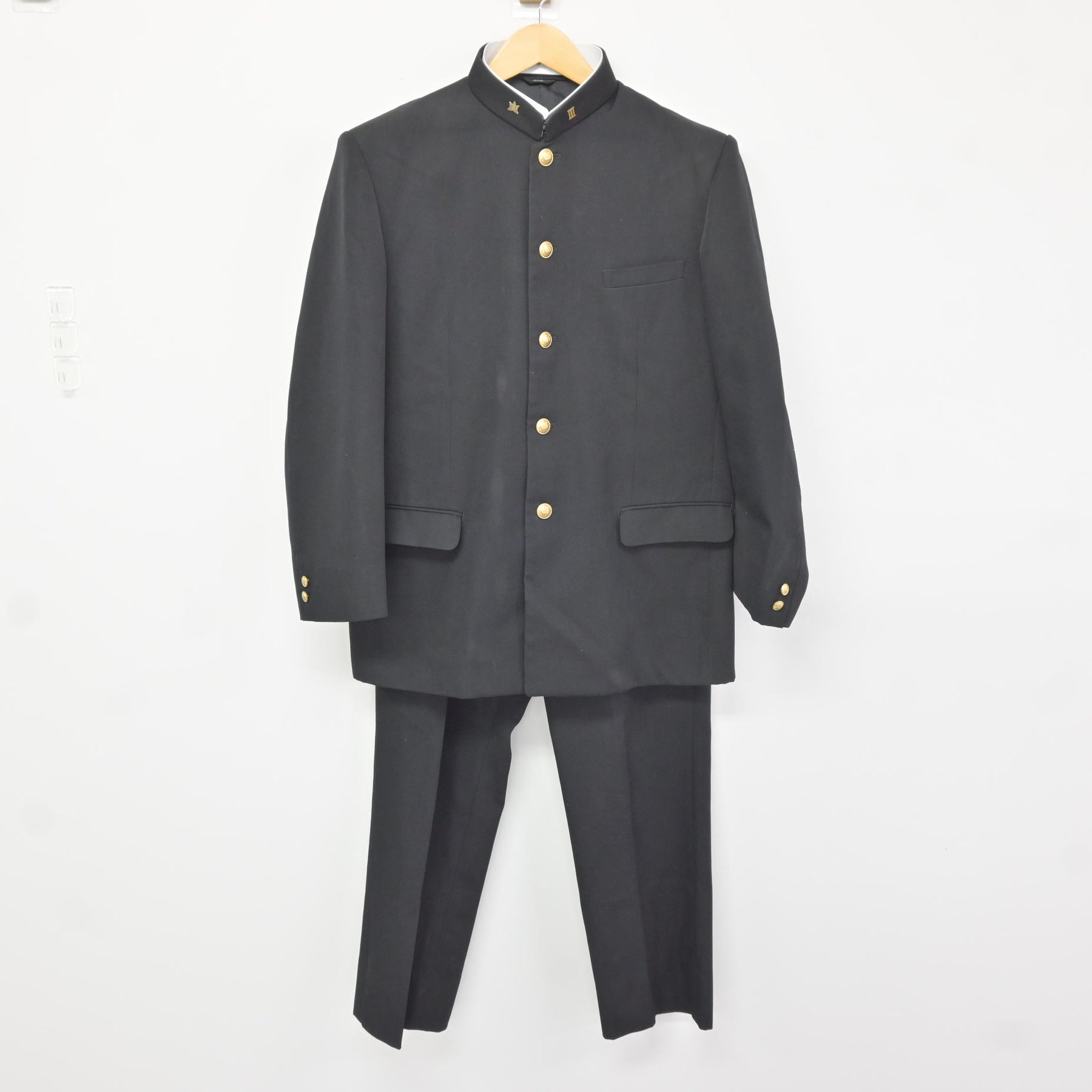 中古】広島県 崇徳高等学校 男子制服 4点 (学ラン・ズボン・ズボン