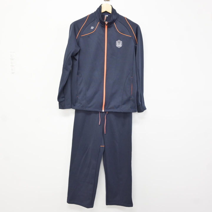 埼玉栄 バドミントン部 トラックジャケット ジャージ 練習着 高校 中古】埼玉県 埼玉栄高等学校 女子制服 2点 (ジャージ 上・ジャージ 下