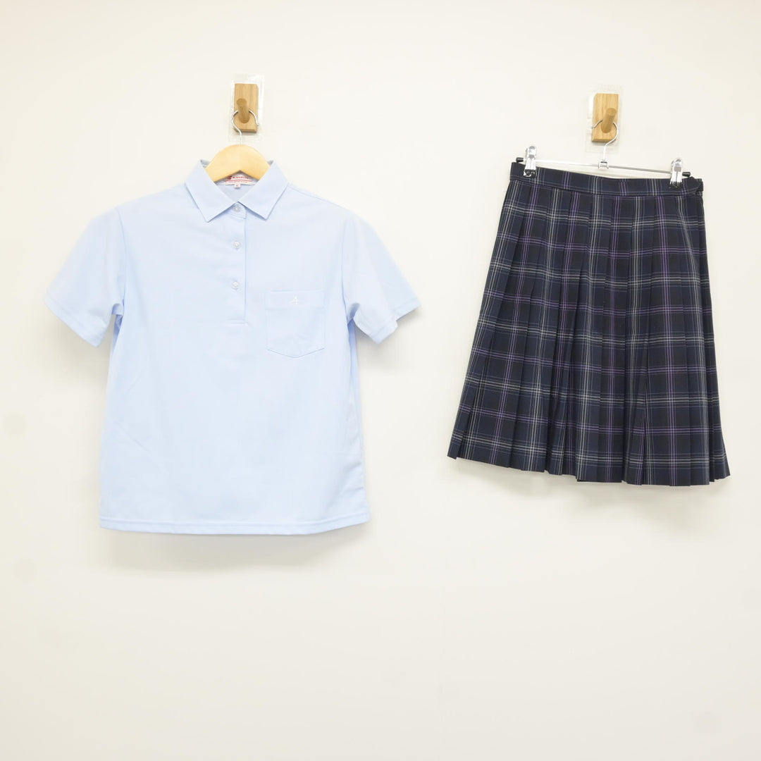 中古】 飛鳥未来高等学校 女子制服 2点 (シャツ・スカート) sf117031