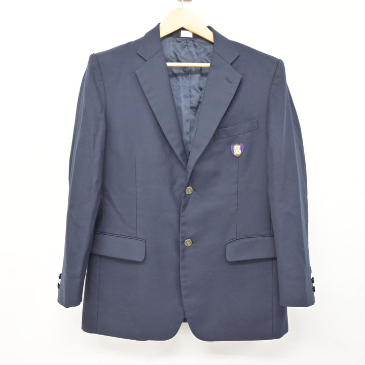 中古】岡山県 おかやま山陽高等学校 男子制服 3点 (ブレザー・ニット