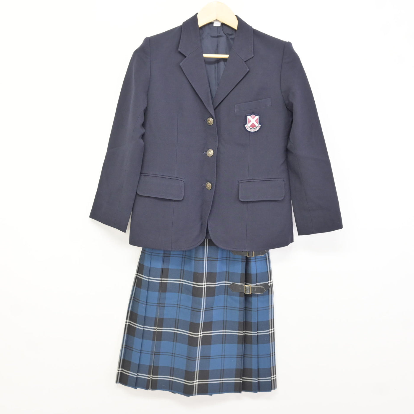 中古】大阪府 桃山学院高等学校 女子制服 2点 (ブレザー・スカート 