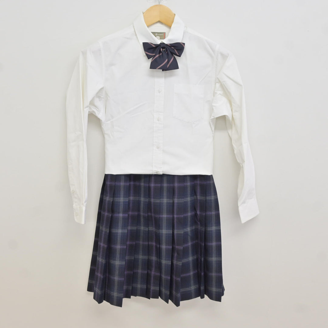 中古】 飛鳥未来高等学校 女子制服 6点 (ブレザー・シャツ・スカート