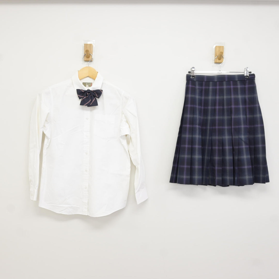 中古】 飛鳥未来高等学校 女子制服 6点 (ブレザー・シャツ・スカート