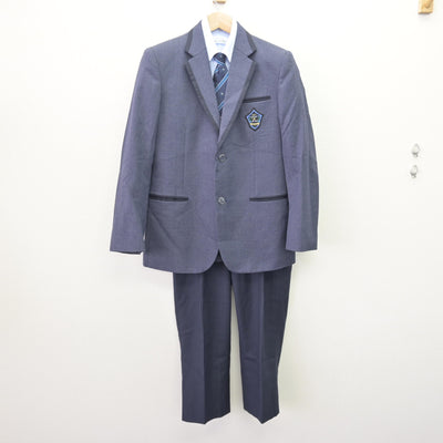【中古】福岡県 警固中学校 男子制服 4点 (ブレザー・シャツ・ズボン) sf120027