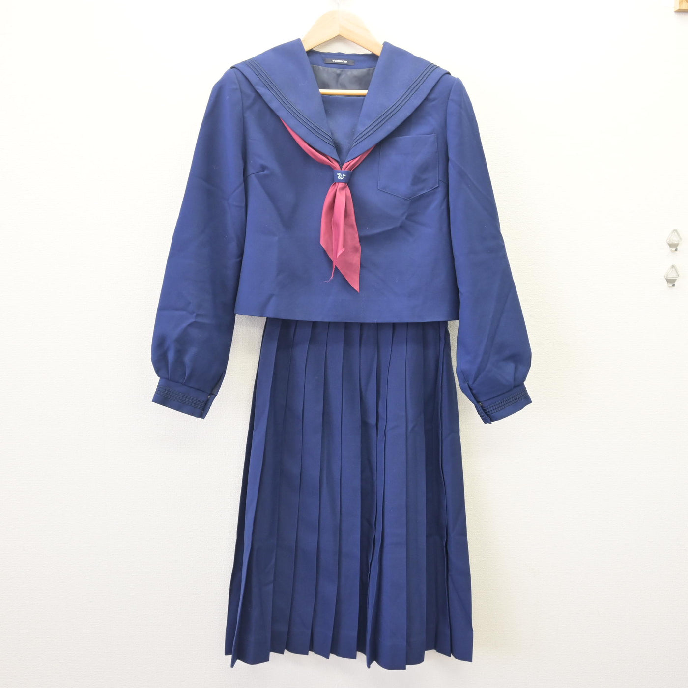 【中古】北海道 滝川西高等学校 女子制服 3点 (セーラー服・スカート) sf120038