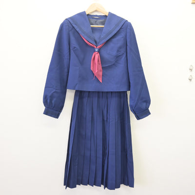 【中古】北海道 滝川西高等学校 女子制服 3点 (セーラー服・スカート) sf120038