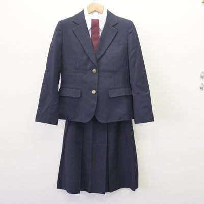 【中古】大阪府 箕面自由学園高等学校 女子制服 5点 (ブレザー・シャツ・スカート) sf120046